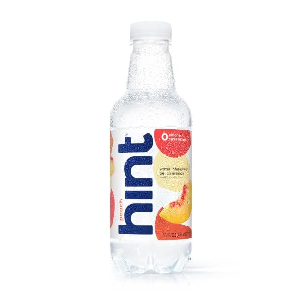 Hint Fruit-Infused Bottled Water, Georgia Peach - Sugar Free Flavored Water with Zero Calories, Naturally Flavored, and No Artificial Sweeteners - 16 Fl Oz (Pack of 12)-FlexoryFit