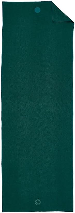 Manduka Yogitoes Yoga Towel – Rubber Grip Dots Non-Slip Bottom, Quick Dry Fitness Towel for Hot Yoga, Pilates, Exercise-FlexoryFit