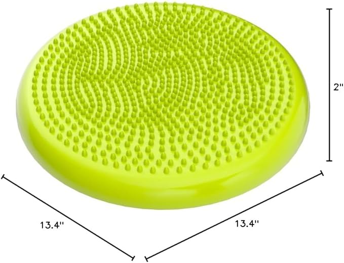 Trideer Wobble Cushion with Inflation Pump - Wiggle Seat for Sensory Kids(Multiple Colors), Balance Disc (Extra Thick)-FlexoryFit