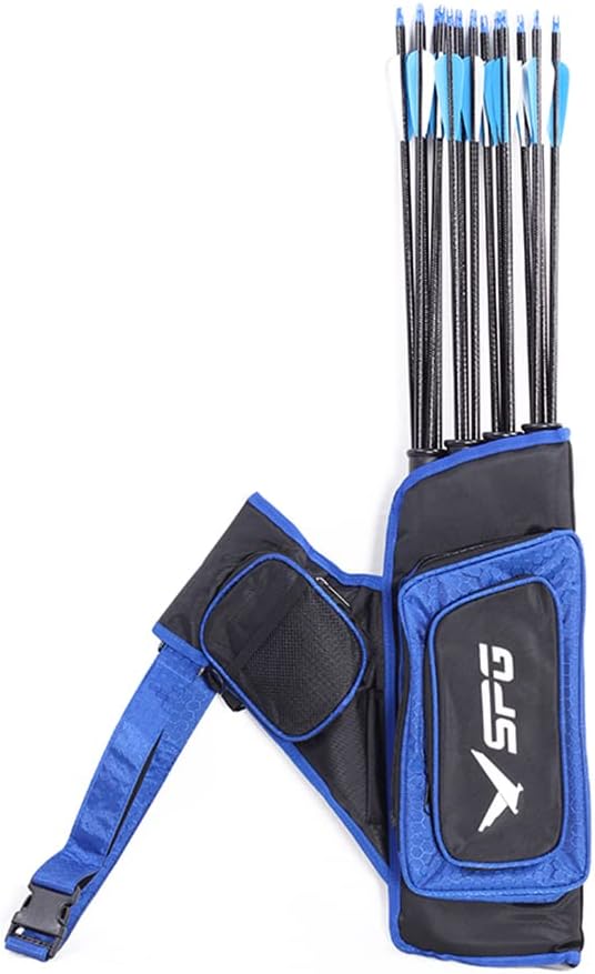SOPOGER Archery Hip Quiver for Arrows - 3 or 4 Tube Bow Belt Quiver Waist Hanged for Youth Teens Adults Compound Bow Recurve Bow Target Shooting