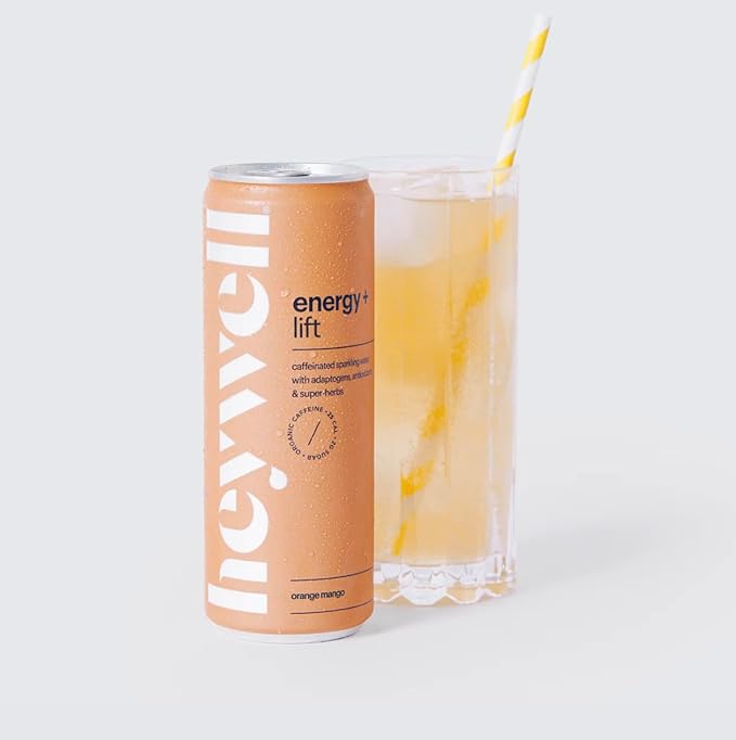 Heywell Sparkling Adaptogenic Water, Variety Pack 12 Fluid Ounce (Pack of 12) Includes - Lime, Grapefruit, Orange Mango, Strawberry Lemon - Calm Drink, Sparkling Drink-FlexoryFit