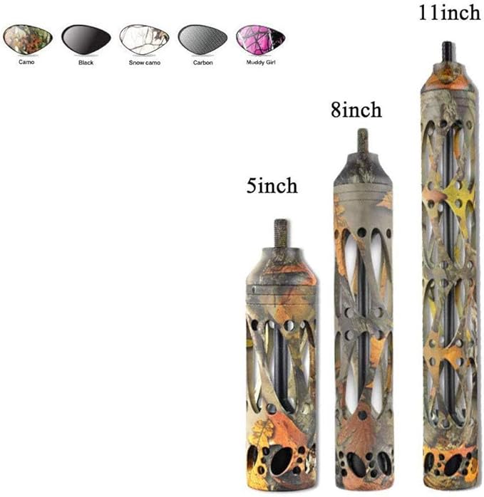 SHARROW Archery Bow Stabilizer 5inch 8inch 11inch Bow Riser Shock Absorber Dampener Recurve Bow Noise Reduction Compound Bow Accessories