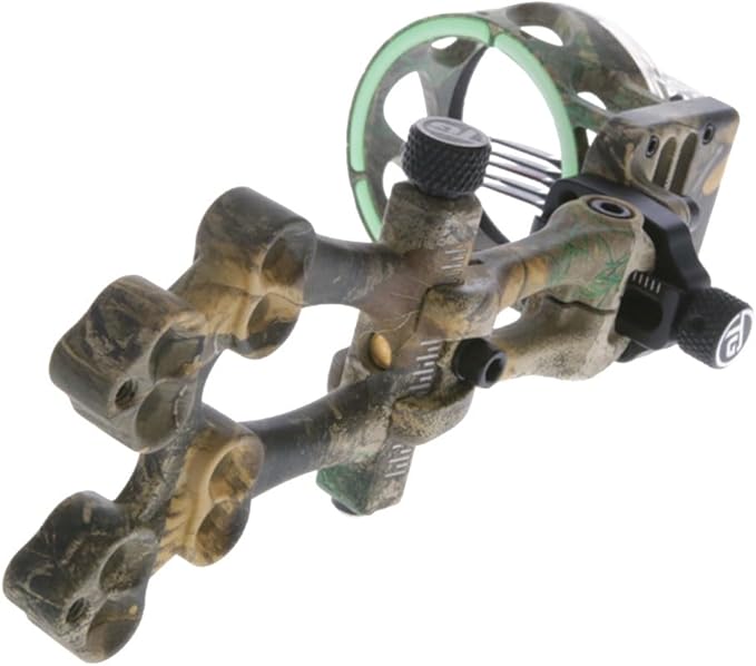TRUGLO VEROS 5-Pin Durable Ultra-Bright Lightweight Micro-Adjustable Archery Hunting Bow Sight with Decreasing Diameter Pins Design & Large Circular Field of View - for Right & Left-Handed Shooters