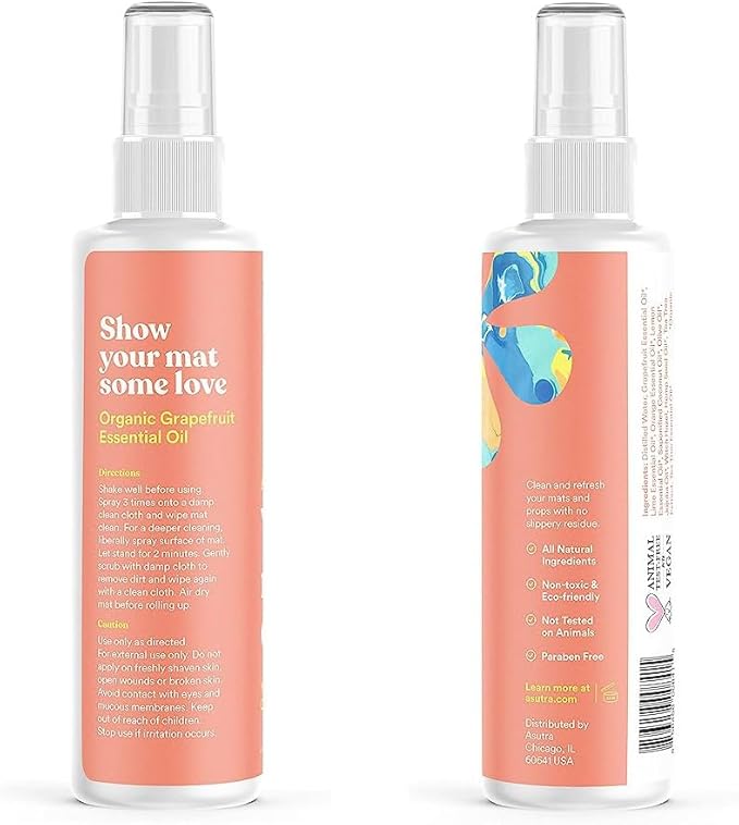 ASUTRA Yoga Mat Cleaner Spray Variety Pack (Lavender, Eucalyptus, Citrus), 4 fl oz Each (Pack of 3) - No Slippery Residue, Organic Essential Oils, Deep-Cleansing for Fitness Gear & Gym Equipment-FlexoryFit