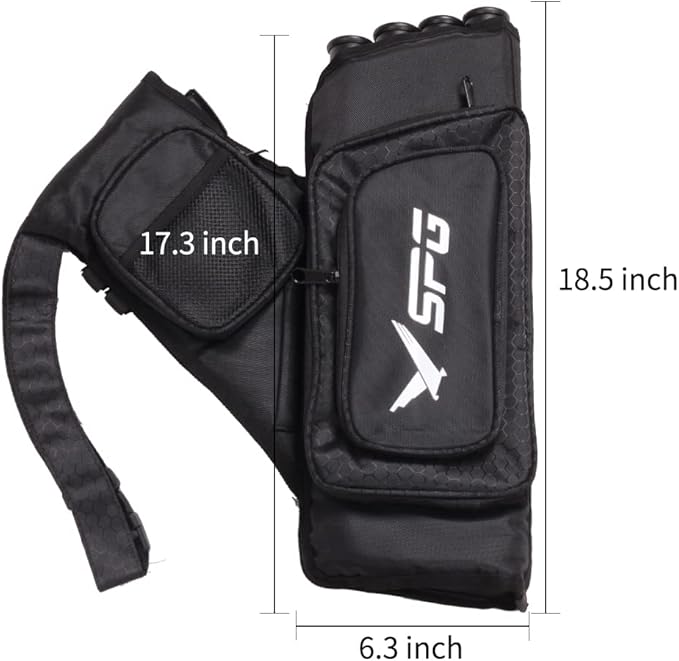 SOPOGER Archery Hip Quiver for Arrows - 3 or 4 Tube Bow Belt Quiver Waist Hanged for Youth Teens Adults Compound Bow Recurve Bow Target Shooting
