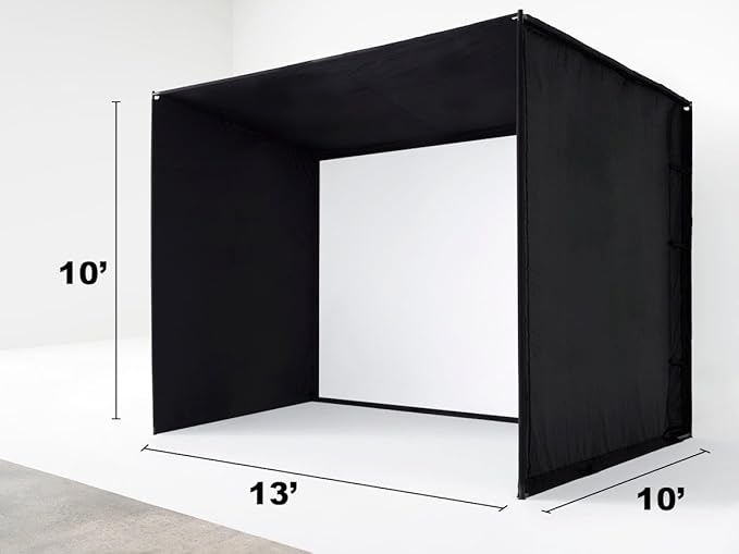 SkyTrak ST+ Golf Simulator – Standard Studio Package | Home Golf Simulator with Launch Monitor, Enclosure, Screen, Hitting Mat & Short-Throw Projector