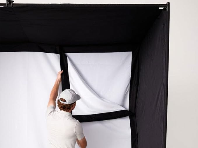 SkyTrak ST+ Golf Simulator – Standard Studio Package | Home Golf Simulator with Launch Monitor, Enclosure, Screen, Hitting Mat & Short-Throw Projector
