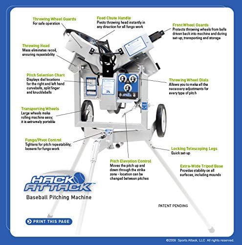 Hack Attack Baseball Pitching Machine by Sports Attack-FlexoryFit