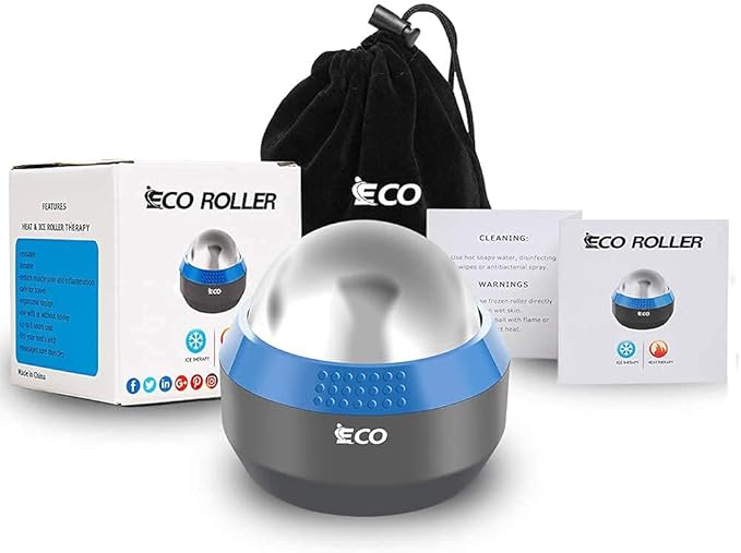 iECO Cryosphere Cold Massage Roller Ball - Massage Ball for Cold & Heat Relief, Myofascial Release, Trigger Point Therapy, Muscle Knots - Deep Tissue Ice Massager-FlexoryFit