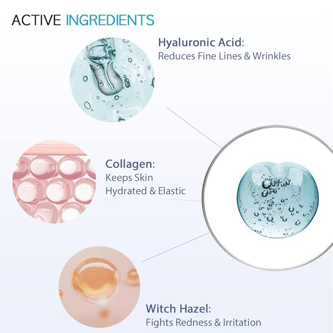 Hydrating Sheet Mask Starter Kit Variety Pack for Skin Care, Dry, Ance, Sensitive Skin, Korean Vegan Facial Sheet Mask for Men & Women, Collagen, Cica, Ceramide, Hyaluron, Retinol 5EA-FlexoryFit