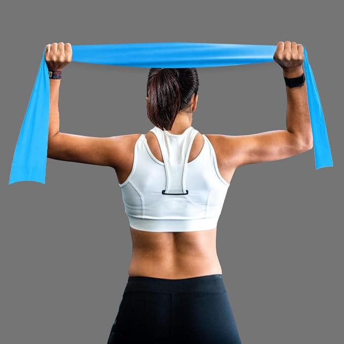 Professional 8 Yards Bulk Resistance Bands Rolls or 5,6,7 ft. Long Non-Latex Elastic Exercise Bands, Stretch Bands for PT, Yoga, Pilates, Rehab, at-Home or The Gym Workouts-FlexoryFit
