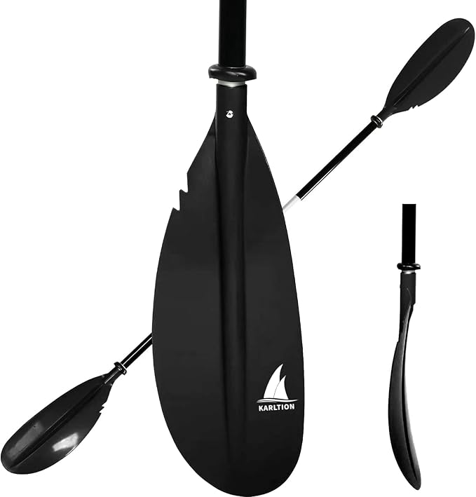 Kayak Paddle - Adjustable 2 Pieces Aluminum Alloy Shaft with Glass Fiber Blade for Surfing,Oar Fishing Easy Packable Travel