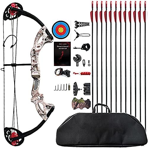 Compound Bow Archery for Youth and Beginner, Right Handed,19”-28” Draw Length,15-29 Lbs Draw Weight, 260 fps
