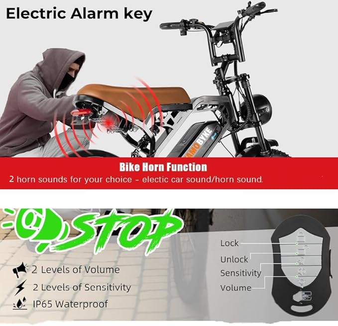V20 4.0 Electric Bike for Adults,28/30Mph Max Speed,48V15.6Ah Battery,25-68 Miles Max Range, Dual Hydraulic Brakes Ebike,Turning Light, Electric Bike for Commute/Offroad/Rain/Snow Riding.