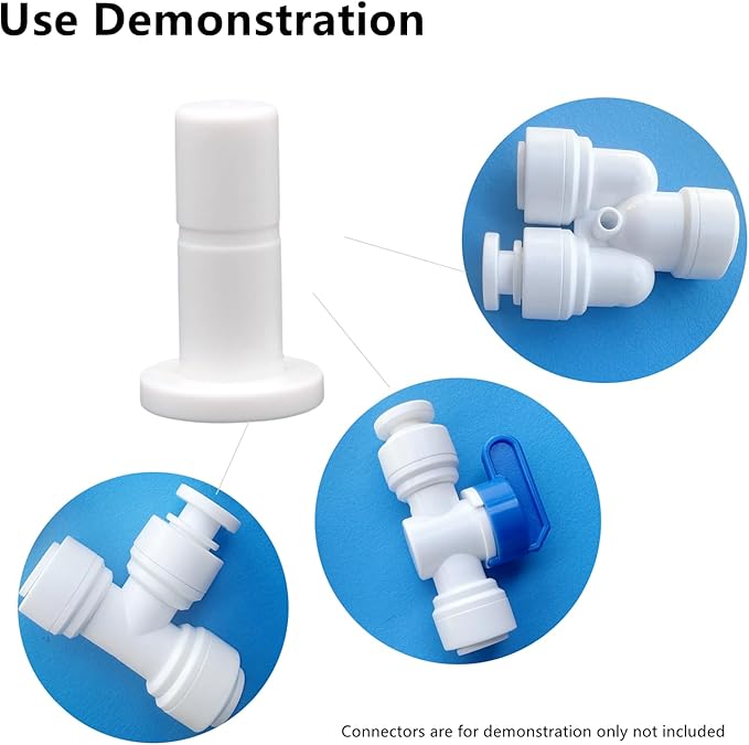 1/4 inch RO tubing end plugs for Locking Quick Connect Fittings for RO Reverse Osmosis Water Filter Fittings (1/4 inch10 PCS)