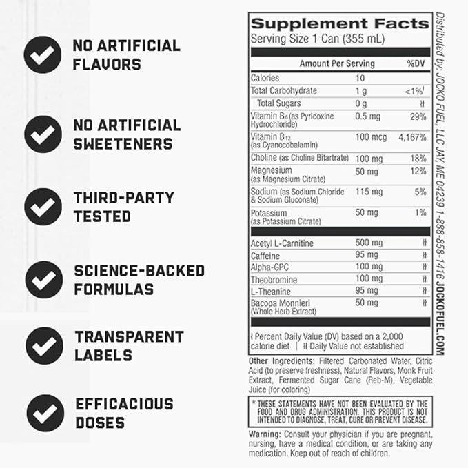 Jocko GO Energy Drink - Keto, Vitamin B12, Vitamin B6, Electrolytes, L Theanine, Magnesium- Energy Boost, Sugar Free Nootropic Monk Fruit Blend - 12 Pack (Pink Lemonade)-FlexoryFit