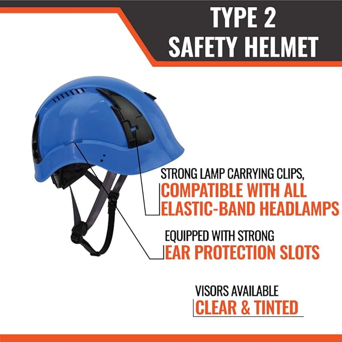 Malta Dynamics APEX Type 2 Safety Helmet – OSHA and ANSI Z89.1 Compliant Safety Hard Hats for Construction Workers and Vented Helmet for Head Protection