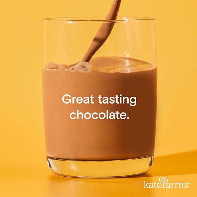 KATE FARMS Organic 1.4 High Calorie Nutrition Shake, Chocolate, 20g Protein, 27 Vitamins and Minerals, Meal Replacement, 11 oz (12 Pack)-FlexoryFit