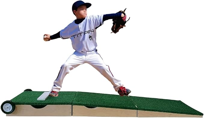 Titan Professional Mounds 6 Inch Ultra Portable Youth Baseball Pitching Mound with Wheels Ages 12 & Under-FlexoryFit