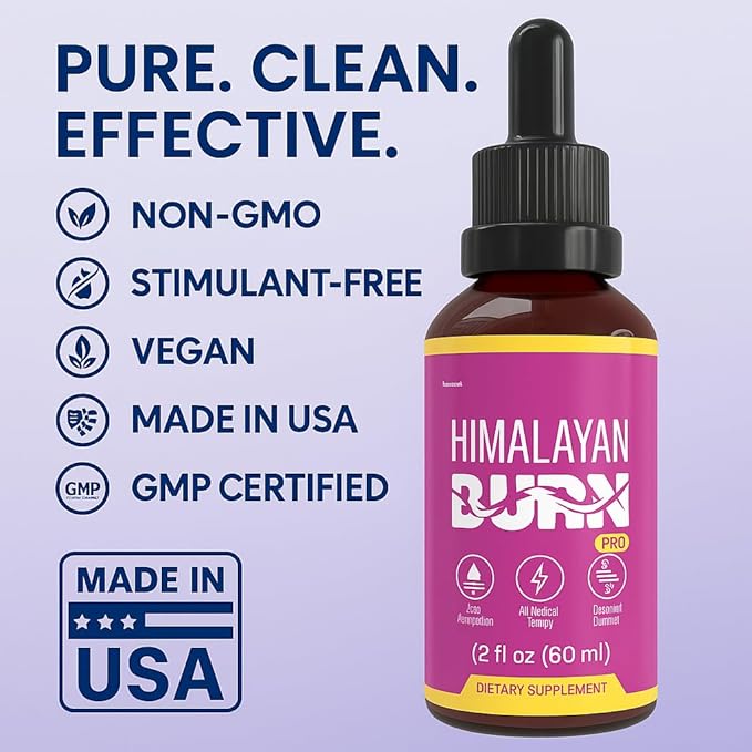 Himalayan Burn Pro Dietary Supplement, 2 fl oz, Natural Energy Blend, 60 Servings (1)-FlexoryFit