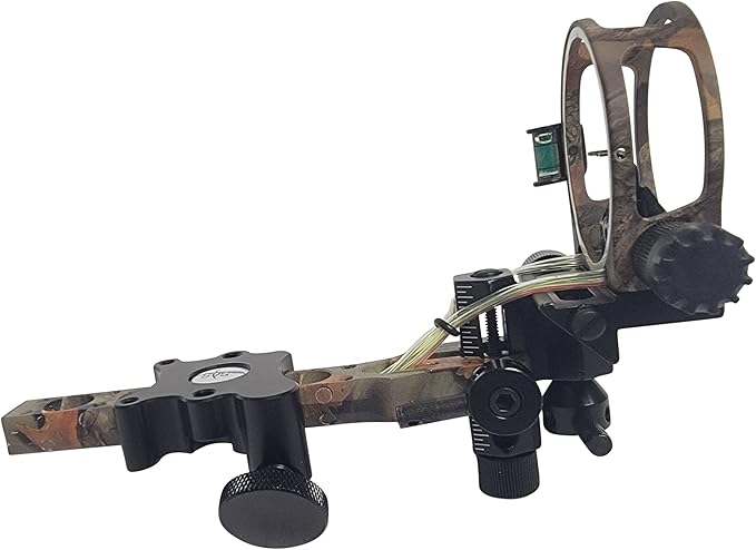 SAS Essence 019" Bow Sight with Micro Adjust Detachable Bracket with LED Sight Light for Archery Compound Bows Hunting Shooting
