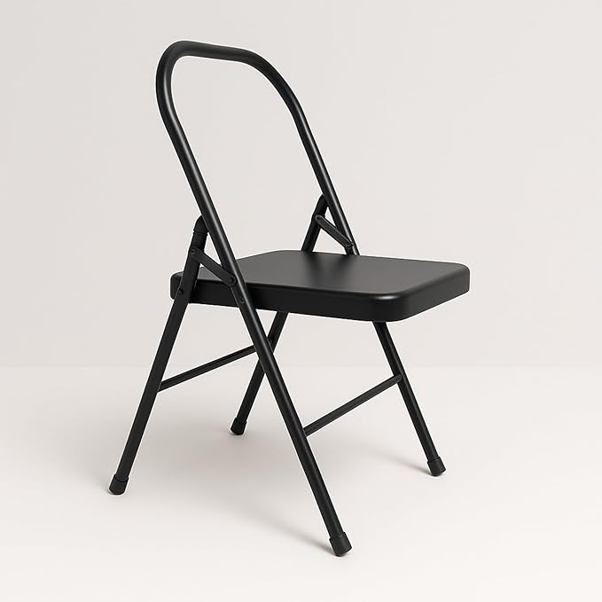 Yogikuti Yoga Chair(Standard) Backless/Folding Chair for Restorative & Iyengar Yoga Practie, Meditation/Fitness-FlexoryFit