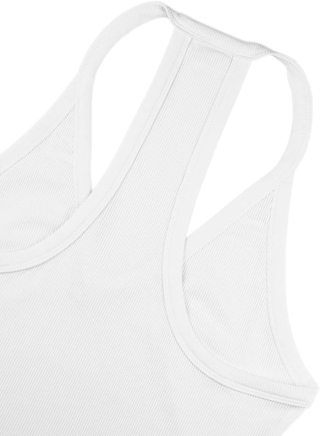 iGENJUN Workout Tops for Women Racerback Basic Tank Summer 2025 Camisole V Neck Slim Fit Ribbed Sleeveless-FlexoryFit
