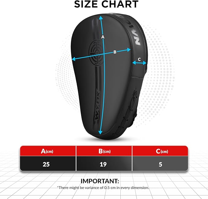 WYOX Curved Boxing Punch Mitts β Boxing Pads Training Set, Punching Mitts for Adults, Kickboxing Pads, Muay Thai Pads, Karate Pads, MMA Training Equipment, Martial Arts Focus Pads