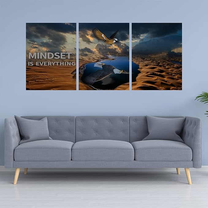 3 Panels Inspirational Canvas Poster Motivational Wall Art Inspirational Wall Art Entrepreneur Quotes Artwork Painting Picture for Framed Home Decoration Living Room office bedroom 36''W x 16''H-FlexoryFit