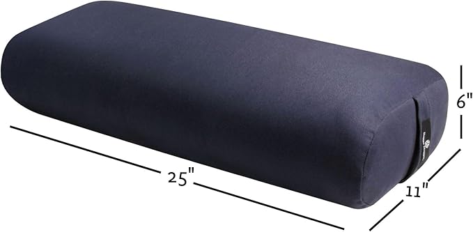 Hugger Mugger Standard Yoga Bolster - Firm, Supportive, Handmade, Durable-FlexoryFit