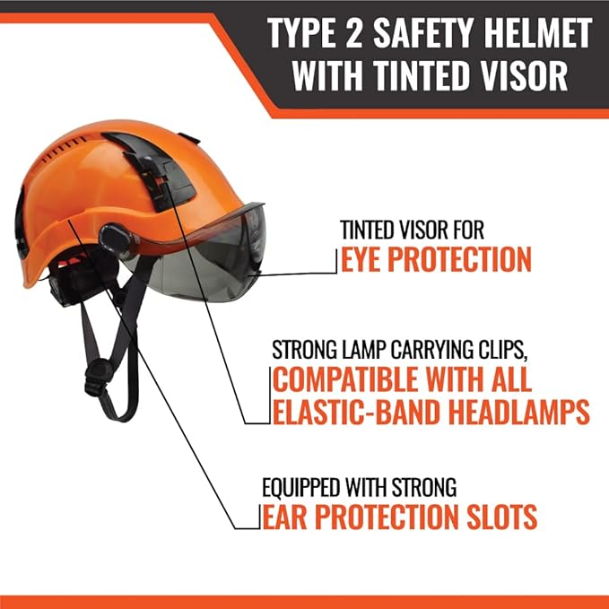 Malta Dynamics APEX Type 2 Safety Helmet – OSHA and ANSI Z89.1 Compliant Safety Hard Hats for Construction Workers and Vented Helmet for Head Protection