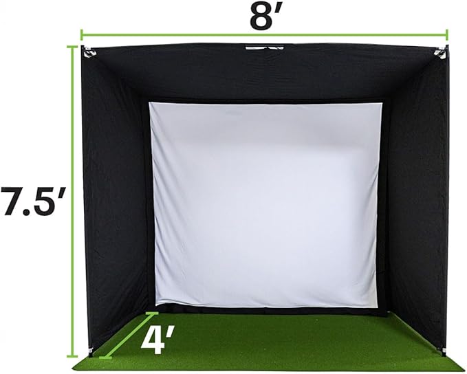 SkyTrak ST+ Golf Simulator – Standard Studio Package | Home Golf Simulator with Launch Monitor, Enclosure, Screen, Hitting Mat & Short-Throw Projector