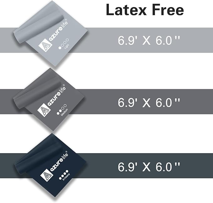Resistance Bands,Professional Long Non-Latex Elastic Stretch Bands,Exercise Bands for Physical Therapy, Yoga, Pilates, Rehab, at-Home or The Gym Workouts, Strength Training-FlexoryFit