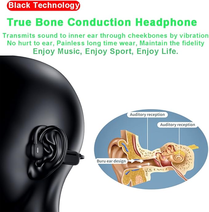 IHAO Swimming Headphones True Bone Conduction Open Ear Headset MP3 Player Built-in 32G Memory IP68 Underwater Waterproof Stereo Bluetooth Earphone for Driving Bicycling Running Skiing-Orange