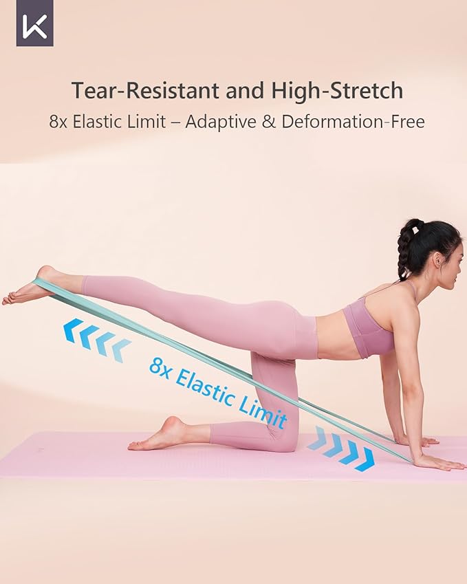 KEEP Resistance Bands for Working Out, Exercise Bands for Legs and Booty, Natural Latex Workout Bands for Women and Men, Stretch Bands for Exercise, Physical Therapy, Fitness, Pilates-FlexoryFit