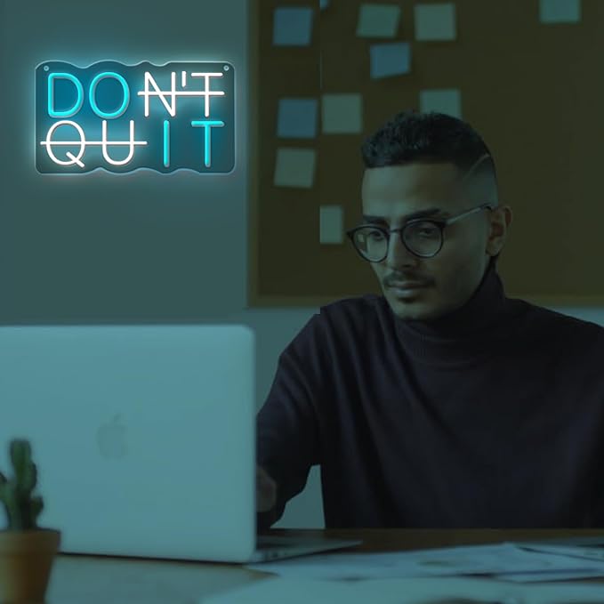 Do It Don't Quit Neon Sign USB Powered with Dimmable Switch for Wall Background Decor Room Decoration Inspirational Wall Art Office Bar Gym Parties Events Birthday Party 16.5x9 in-FlexoryFit
