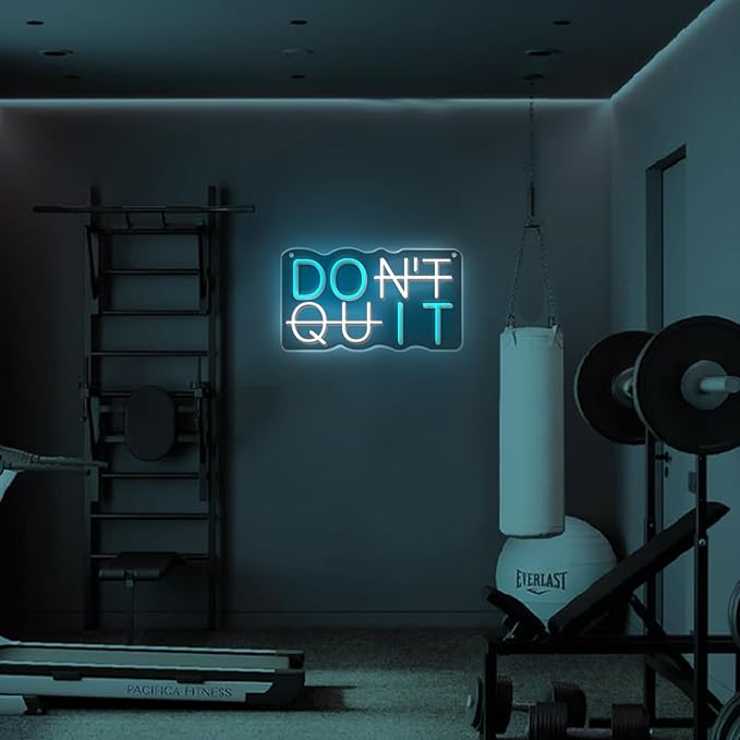 Do It Don't Quit Neon Sign USB Powered with Dimmable Switch for Wall Background Decor Room Decoration Inspirational Wall Art Office Bar Gym Parties Events Birthday Party 16.5x9 in-FlexoryFit