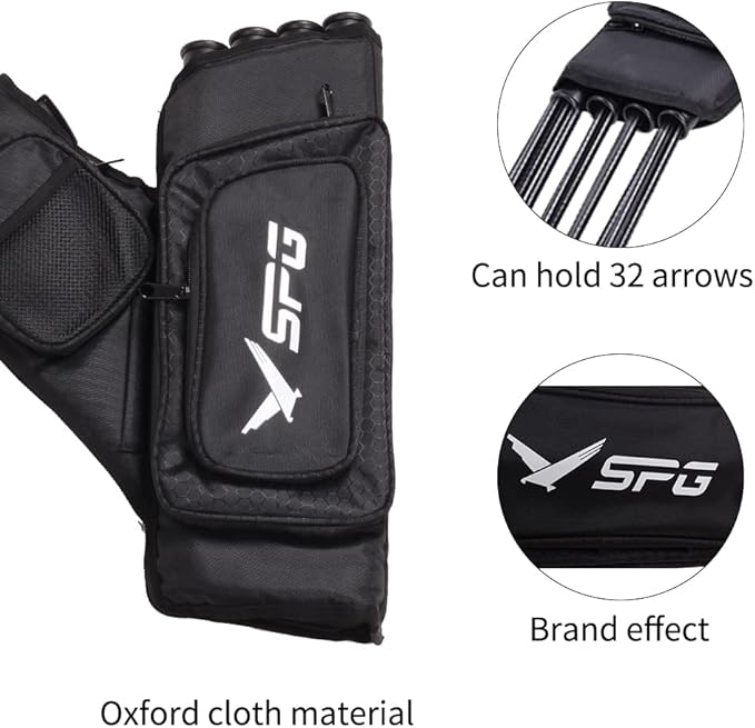 SOPOGER Archery Hip Quiver for Arrows - 3 or 4 Tube Bow Belt Quiver Waist Hanged for Youth Teens Adults Compound Bow Recurve Bow Target Shooting