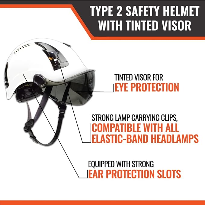 Malta Dynamics APEX Type 2 Safety Helmet – OSHA and ANSI Z89.1 Compliant Safety Hard Hats for Construction Workers and Vented Helmet for Head Protection
