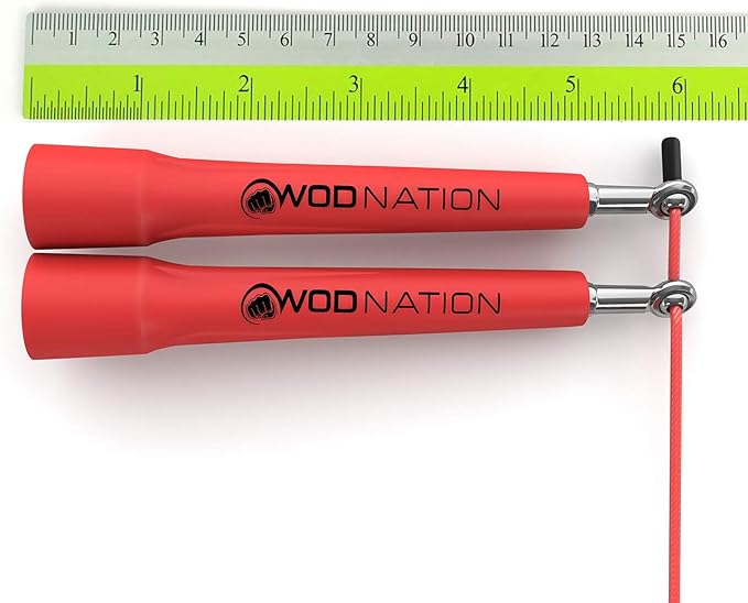 WOD Nation Adjustable Speed Jump Rope For Men, Women & Children - Blazing Fast Fitness Skipping Rope Perfect for Boxing, MMA, Endurance-FlexoryFit