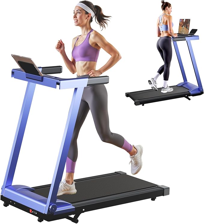Treadmills for Home, 4-in-1 Foldable Treadmill with Incline, 300 LBS Capacity Running Treadmills for Home Small Spaces with Handles, 3.0 HP Folding Treadmill with Smart APP-FlexoryFit