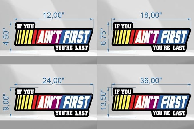 NEONSIGN If You Ain't First You Are Last LED Neon Sign Gym Motivation Lightbox Fitness Wall Decor with USB Powered Dimmable for Gym Home Fitness Decoration (18x7 inches)