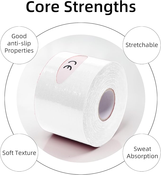 PRIOR FITNESS Premium Lyra Hoop Tape, Aerial Lyra Hoop Anti Skid Tape, 16.4ft/5m Aerial Hoop Lyra Tape Non-Slip Grip Tapes Yoga Rig Tape for Exercises Gymnastics Acrobatics Kinesiology-FlexoryFit