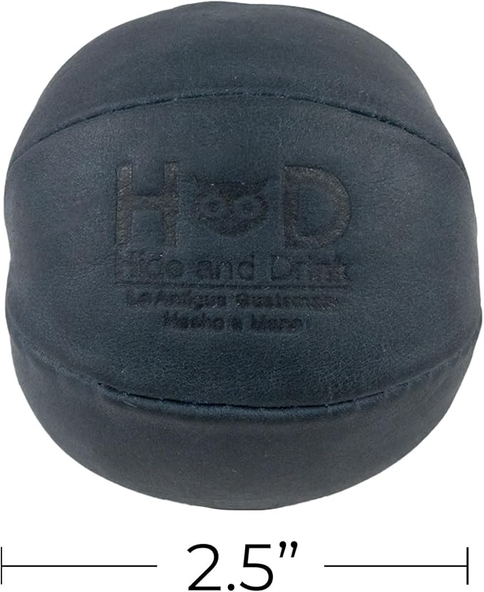 Hide & Drink, Stress Ball, Relieve Fidgeting and Anxiety, Exercise Hand, Squishy Tension Accessory, Great for The Office, Classic Style, Full Grain Leather, Handmade, Slate Blue-FlexoryFit