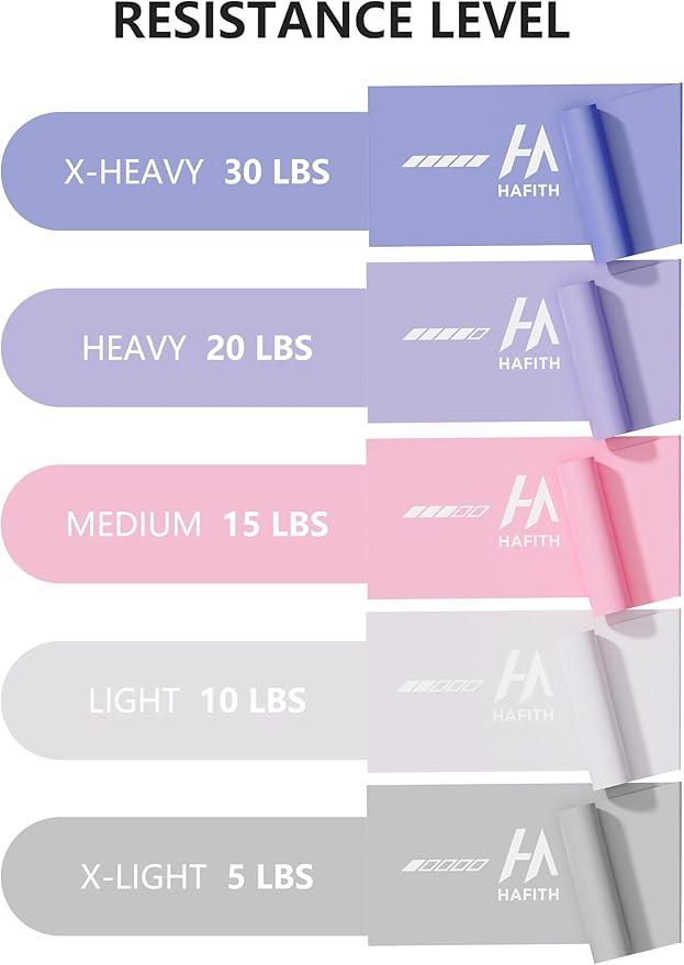 Fabric Resistance Bands for Women – 5 Level Exercise Bands Resistance Set, Resistance Bands for Working Out with Handles, Workout Bands Resistance for Women, Yoga, Pilates, Glutes, Legs,Vigor Yellow-FlexoryFit