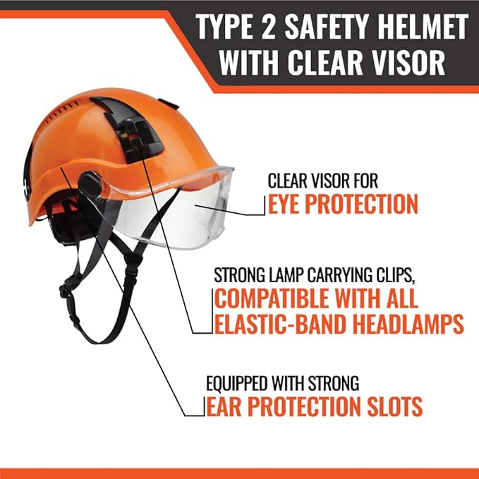 Malta Dynamics APEX Type 2 Safety Helmet – OSHA and ANSI Z89.1 Compliant Safety Hard Hats for Construction Workers and Vented Helmet for Head Protection
