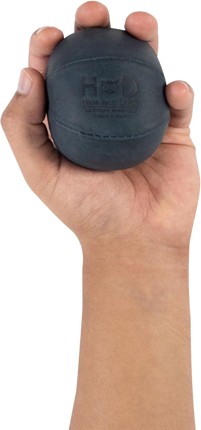 Hide & Drink, Stress Ball, Relieve Fidgeting and Anxiety, Exercise Hand, Squishy Tension Accessory, Great for The Office, Classic Style, Full Grain Leather, Handmade, Slate Blue-FlexoryFit