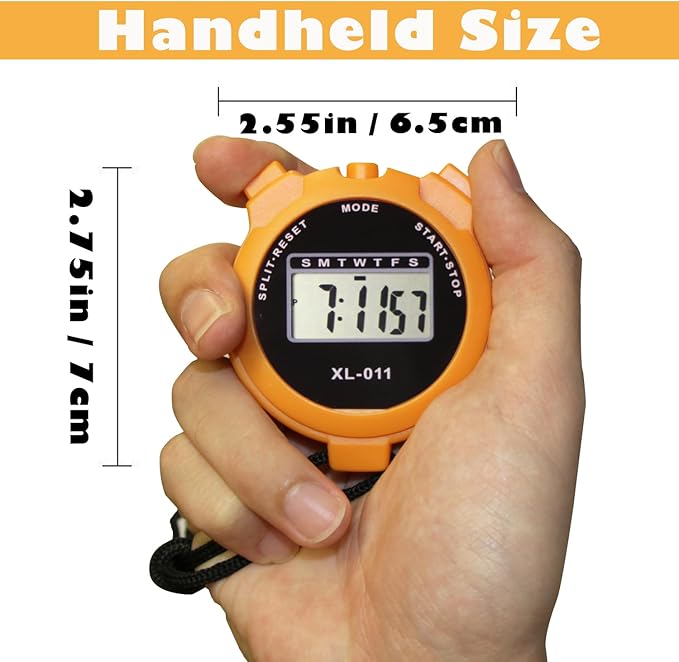 16-Pack Multi-Function Electronic Digital Sport Stopwatch Timer, Large Display with Date Time and Alarm Function, Sports Coaches Fitness Coaches and Referees-FlexoryFit