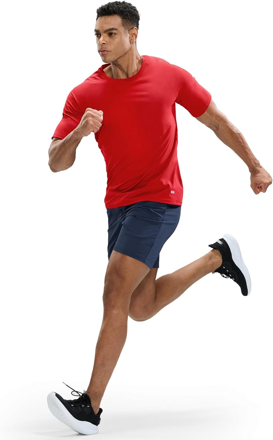 MIER Men's Dry Fit Workout T-Shirts Athletic Running Tee Short Sleeve Crew Neck Gym Tops, Polyester, Moisture Wicking