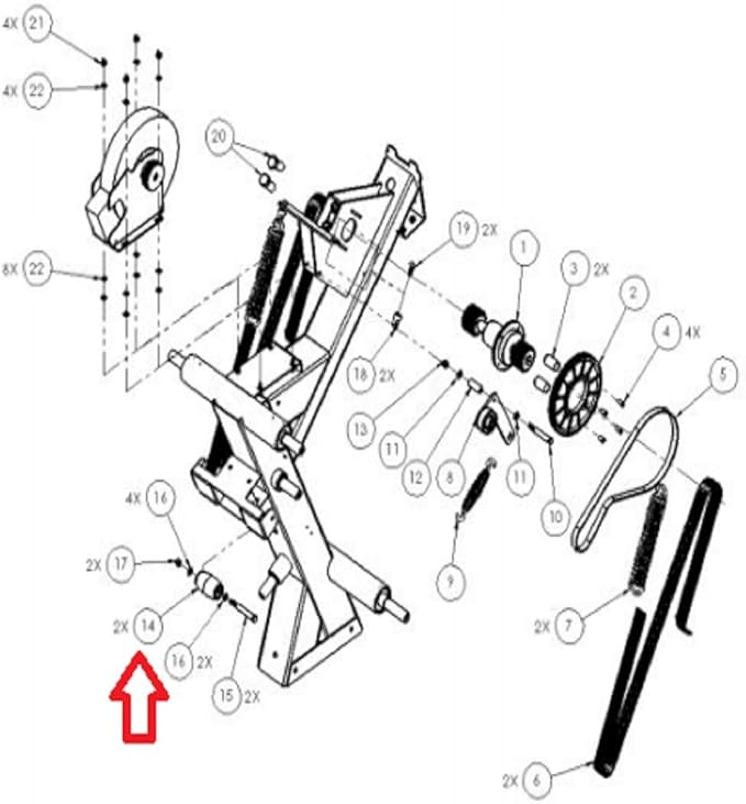 Pedal Belt Rollers W/HW Step1 S7200 Works with Scifit Recumbent Stepper Bikes
